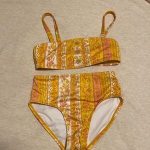 Two piece bohemian print swimsuit